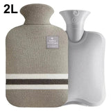 Hot Water Bottle 1L 2L Knitted Cover Leakproof Pain Relief Warmer