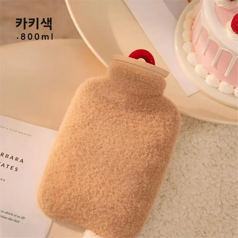 Hot Water Bottle 350ml 800ml Leakproof Hand Warmer Cramps Relief