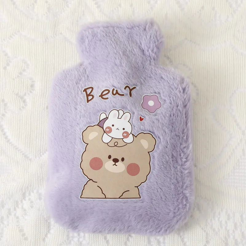 Cute Kawaii Hot Water Bottle 500ml Plush Hand Warmer Portable