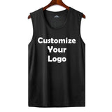 Custom Men Sleeveless Fitness Tank Top Ice Silk Muscle Workout Vest Gym Training Sports Shirt S–4XL