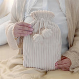 Plush Hot Water Bottle Cover 1L/2L – Removable Faux Fur Fleece Sleeve for Heat Retention & Protection