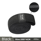 200cm Fabric Resistance Bands Set for Yoga Pilates Stretching Glutes Leg Training