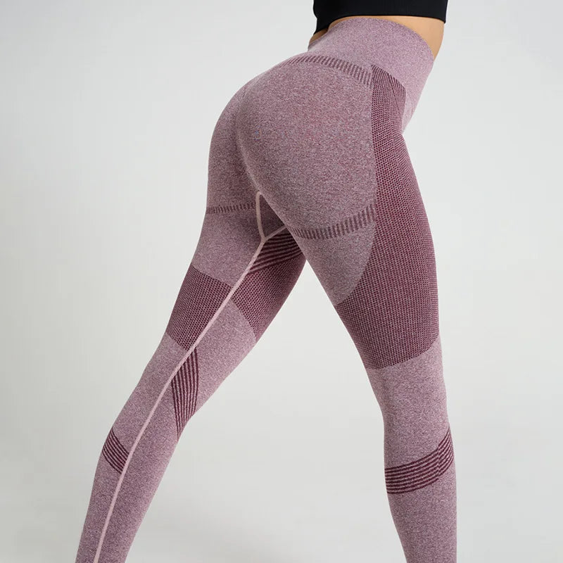 High Waist Mesh Fitness Leggings Booty Lift Seamless Yoga Pants for Women