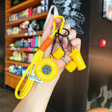 Detachable Barbell Plates Keychain Fitness Dumbbell Pendant Creative Gym Keyring