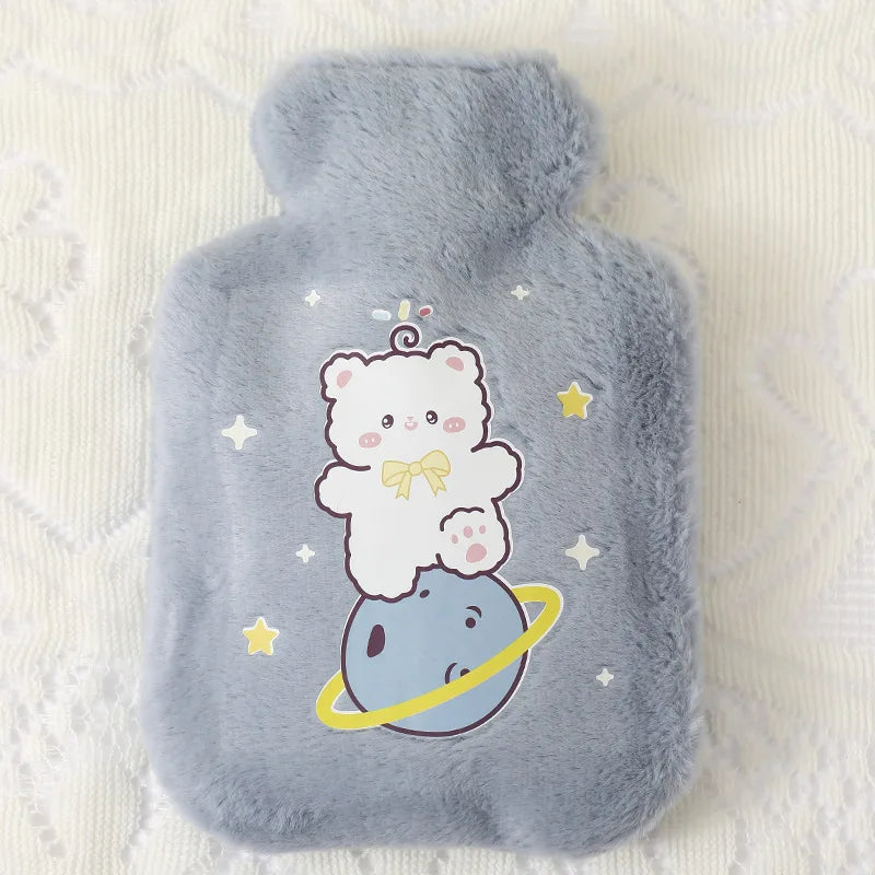 Cute Kawaii Hot Water Bottle 500ml Plush Hand Warmer Portable