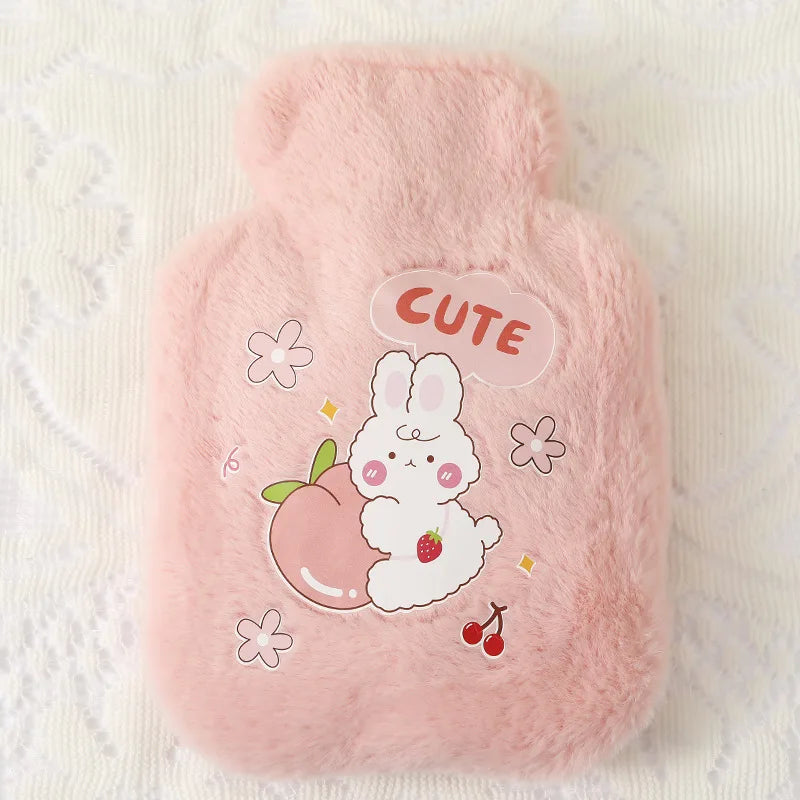 Cute Kawaii Hot Water Bottle 500ml Plush Hand Warmer Portable