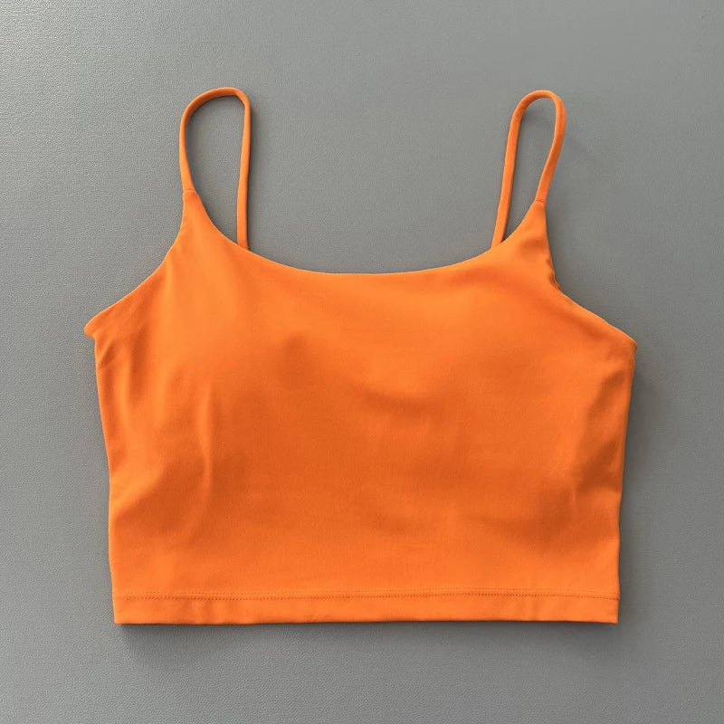 Women Straps Camisole Fitness Yoga Top Quick Dry Sports Bra Crop Vest Workout Tank