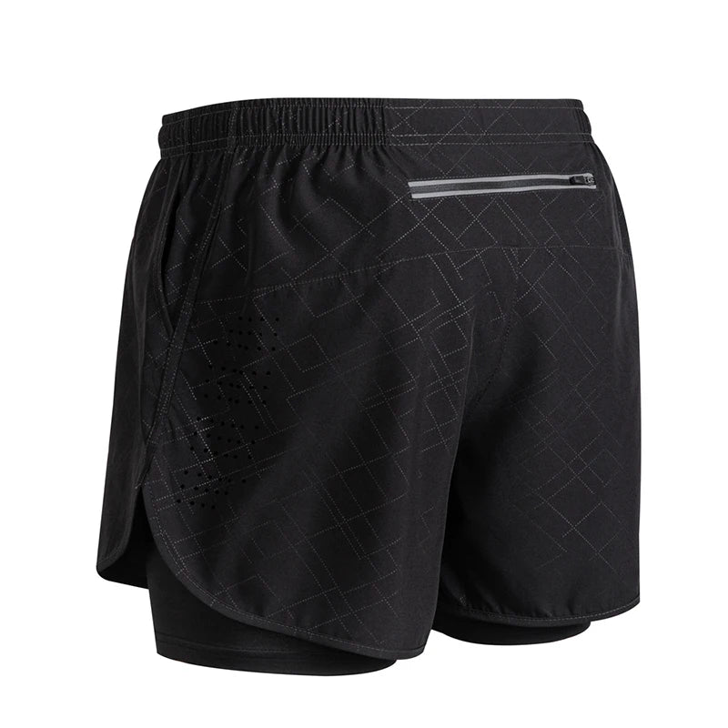 Men’s 2-in-1 Running Shorts Quick Dry Gym Fitness Workout Shorts Summer Sportswear