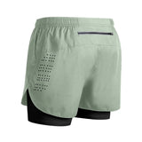 Men’s 2-in-1 Running Shorts Quick Dry Gym Fitness Workout Shorts Summer Sportswear