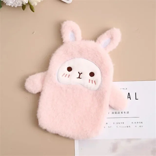 Mini Cute Hot Water Bottle 350ml Plush Cartoon Hand Warmer Leakproof