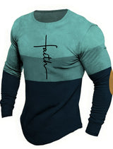 Men 3D Skull Print Long Sleeve T-Shirt O-Neck Halloween Streetwear Fitness Sports Top