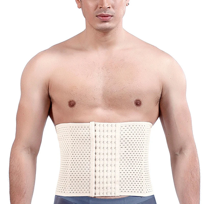 Men Waist Trainer Slimming Belt Body Shaper Corset Belly Control Fitness Shapewear