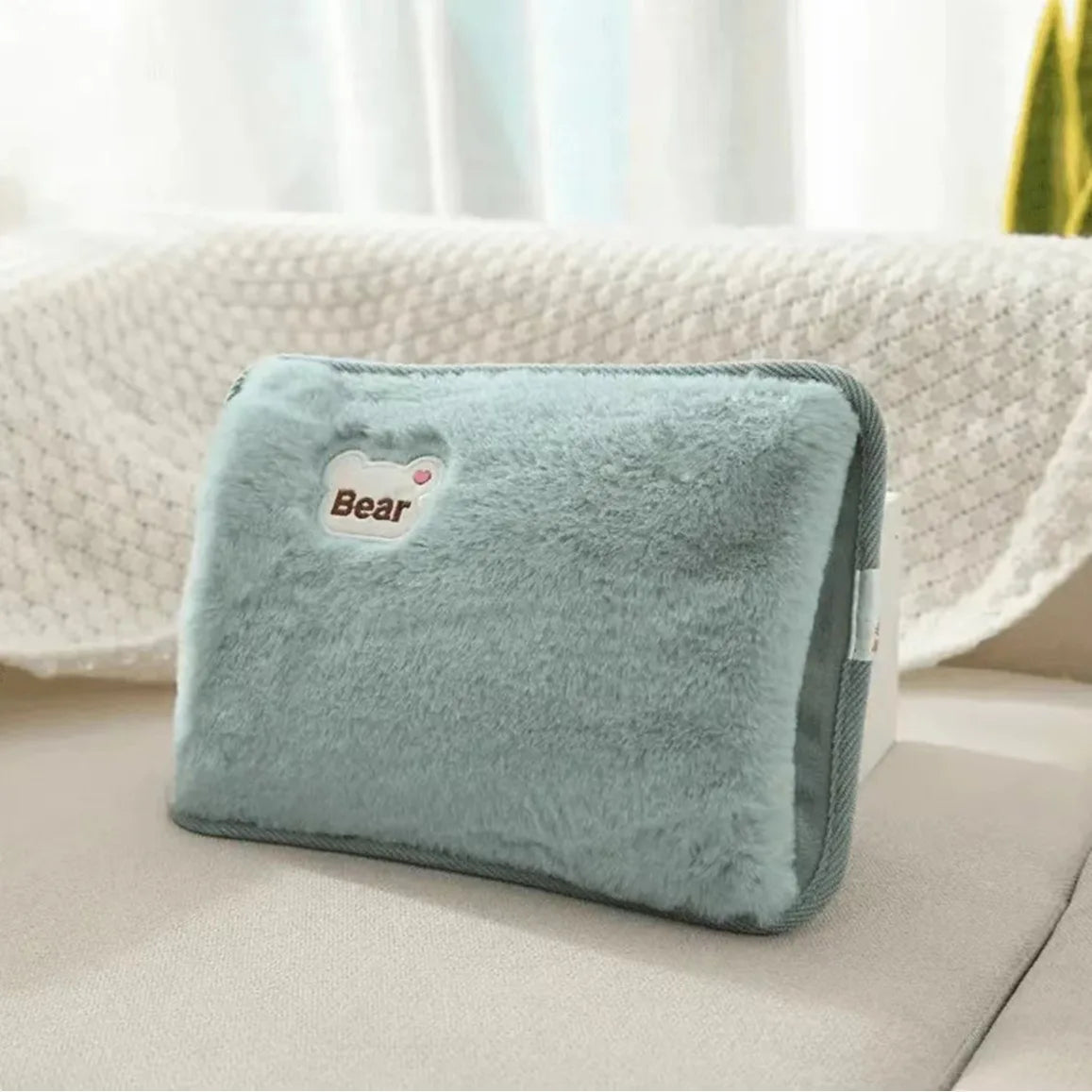 Rechargeable Electric Hot Water Bottle Hand Warmer Plush Heat Pad EU