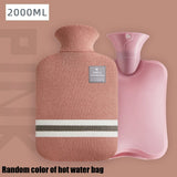 Hot Water Bottle 1000ml 2000ml Plush Cover Cramps Relief Hand Warmer