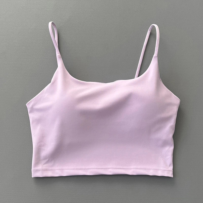 Women Straps Camisole Fitness Yoga Top Quick Dry Sports Bra Crop Vest Workout Tank