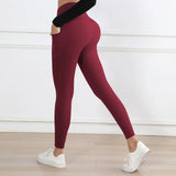 Women High Waist Leggings with Pockets Tummy Control Butt Lifting Fitness Yoga Pants