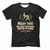 Men’s Oversized Boxing Muay Thai 3D Print Gym T-Shirt Summer Fitness Sportswear