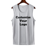 Custom Men Sleeveless Fitness Tank Top Ice Silk Muscle Workout Vest Gym Training Sports Shirt S–4XL