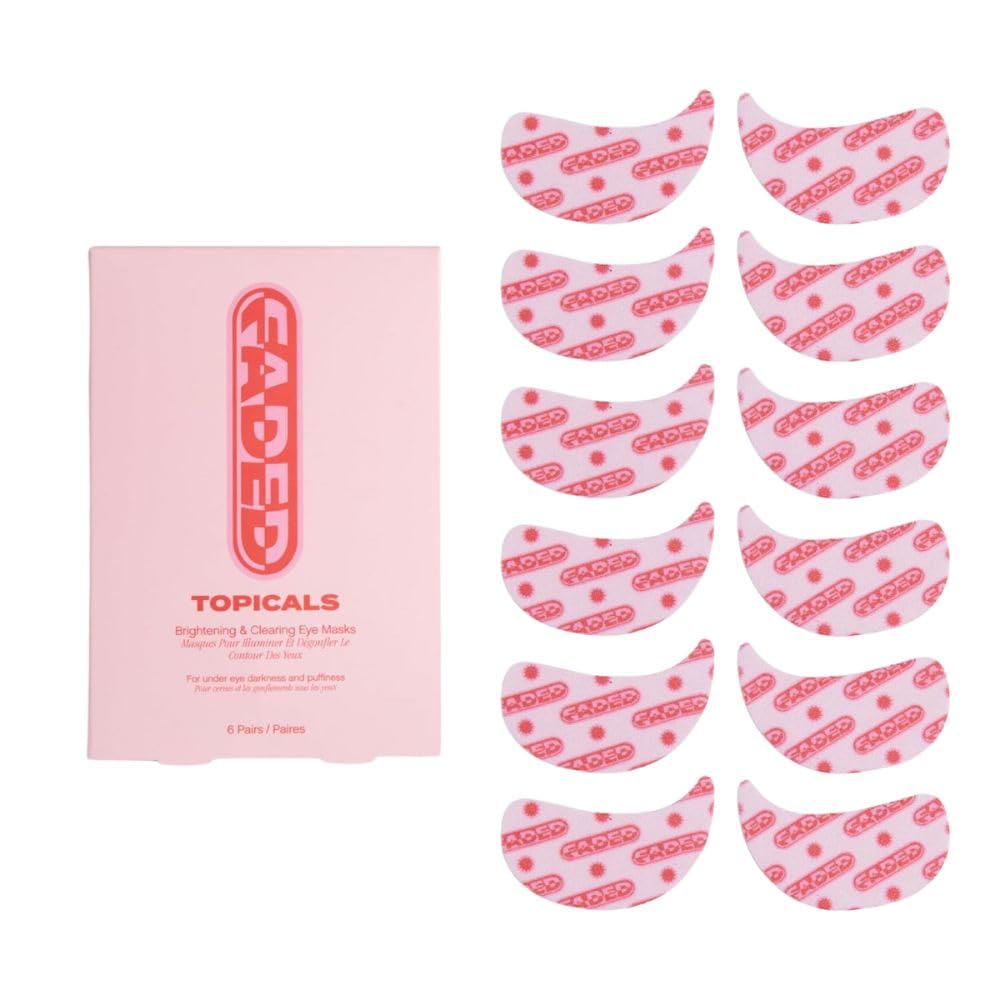Topicals Faded Brightening Under Eye Masks - Signature Blue Cooling Patches for Dark Circles and Puffiness