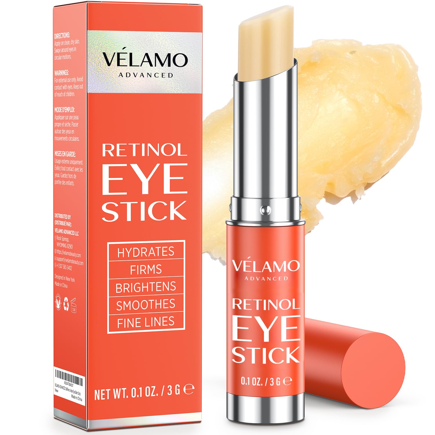VELAMO ADVANCED Retinol Eye Stick 3g - Portable Anti-Aging Eye Balm