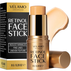 VELAMO ADVANCED Retinol Face Stick for targeted wrinkle reduction and smooth skin texture.