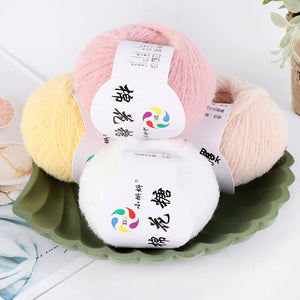 velvet yarn soft plush wool thread diy doll crochet craft yarn ball
