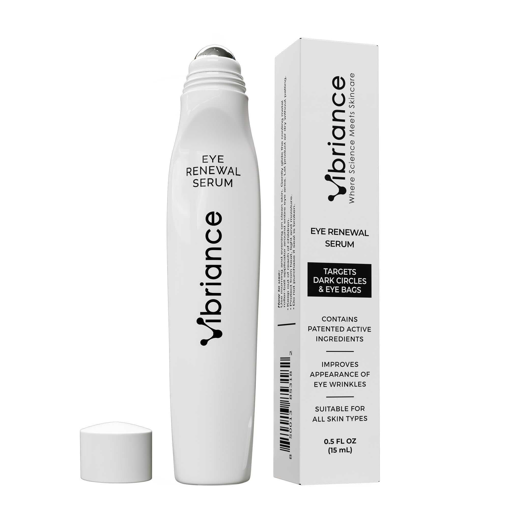Vibriance Eye Renewal Serum Bottle - Advanced Caffeine Formula for Tired Eyes