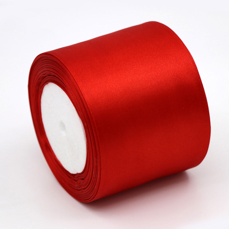8cm Silk Ribbon Roll 25 Yards Wedding Gift Wrapping DIY Craft Decoration