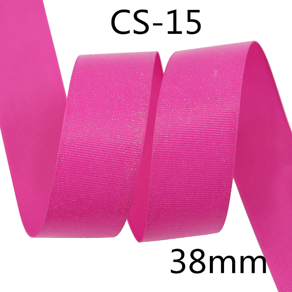 Glitter Ribbed Ribbon 38mm Sparkle Gift Wrapping Craft Decoration Band