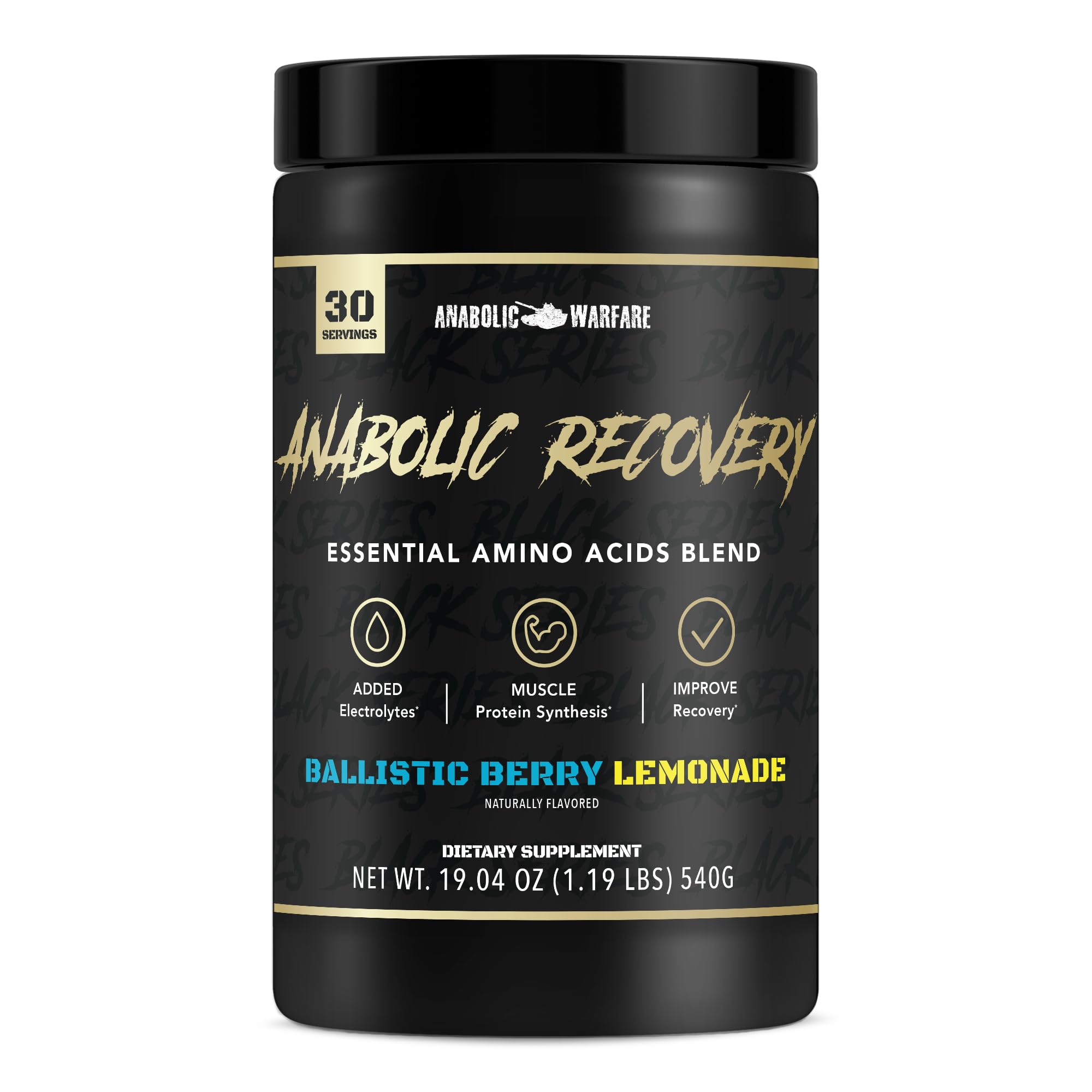 anabolic recovery post workout essential amino acids hydration drink blackberry lemonade 30 servings muscle recovery supplement