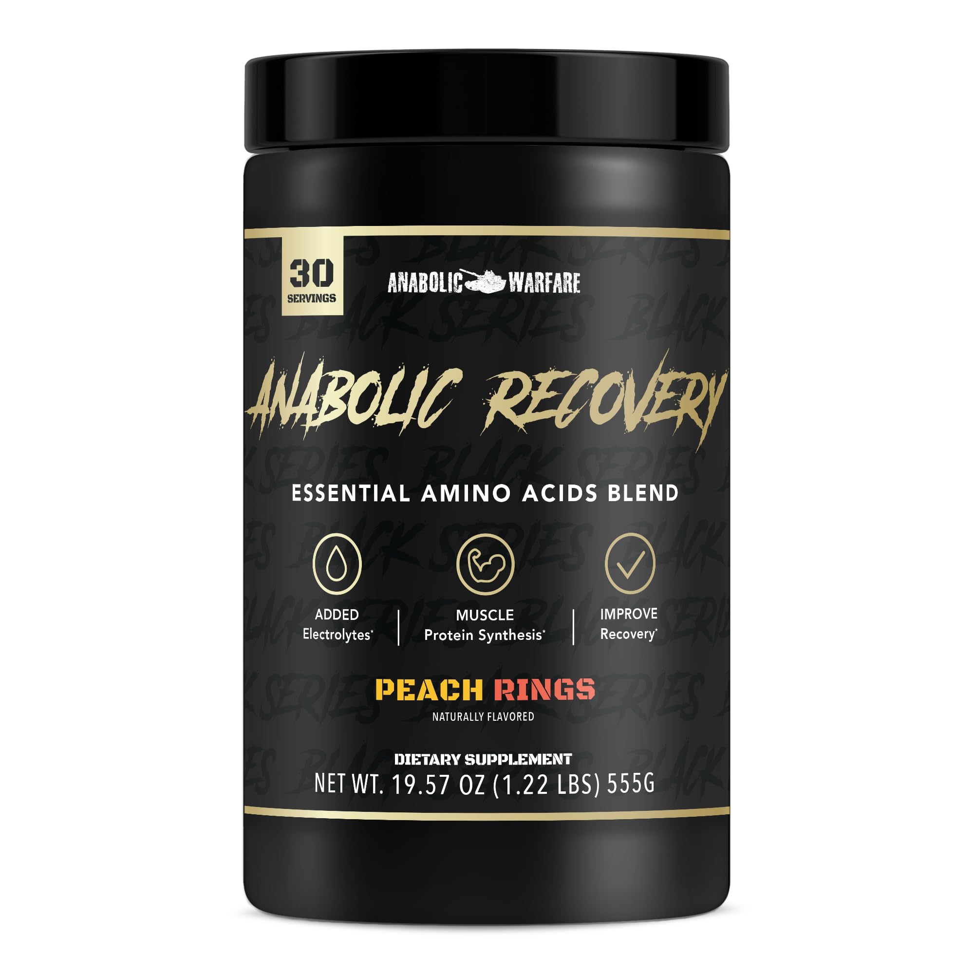 anabolic recovery post workout peach rings flavor essential amino acids hydration drink 30 servings muscle recovery supplement