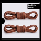 Waxed Round Shoelaces for Boots Durable Leather Shoe Laces 60–180cm