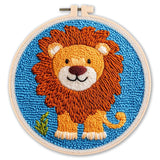 Punch Needle Embroidery Kit DIY Cross Pattern Craft Set 20cm Beginner Kit