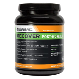 BODi Recover whey protein orange post workout 20g protein BCAA pomegranate extract 20 servings muscle recovery supplement