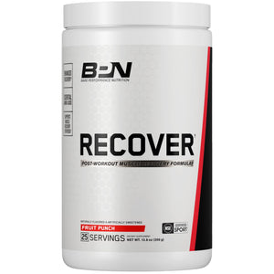 BPN Recover post workout amino9 EAA tart cherry carnitine recovery drink fruit punch 25 servings