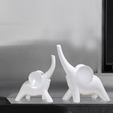 Lucky Elephant Figurine Resin Decor Fortune Feng Shui Home Ornament