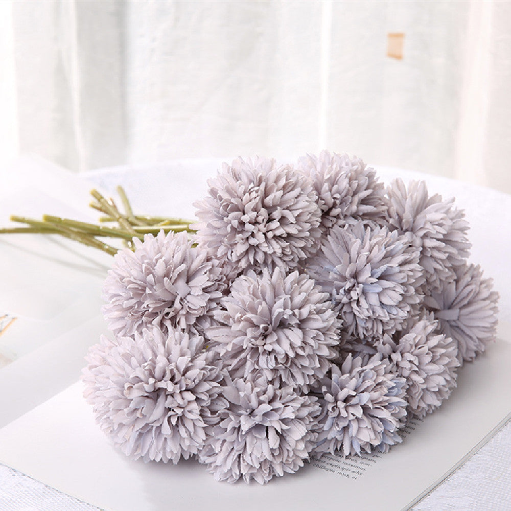 Artificial Dandelion Chrysanthemum Silk Flower Bouquet Home Wedding Decor