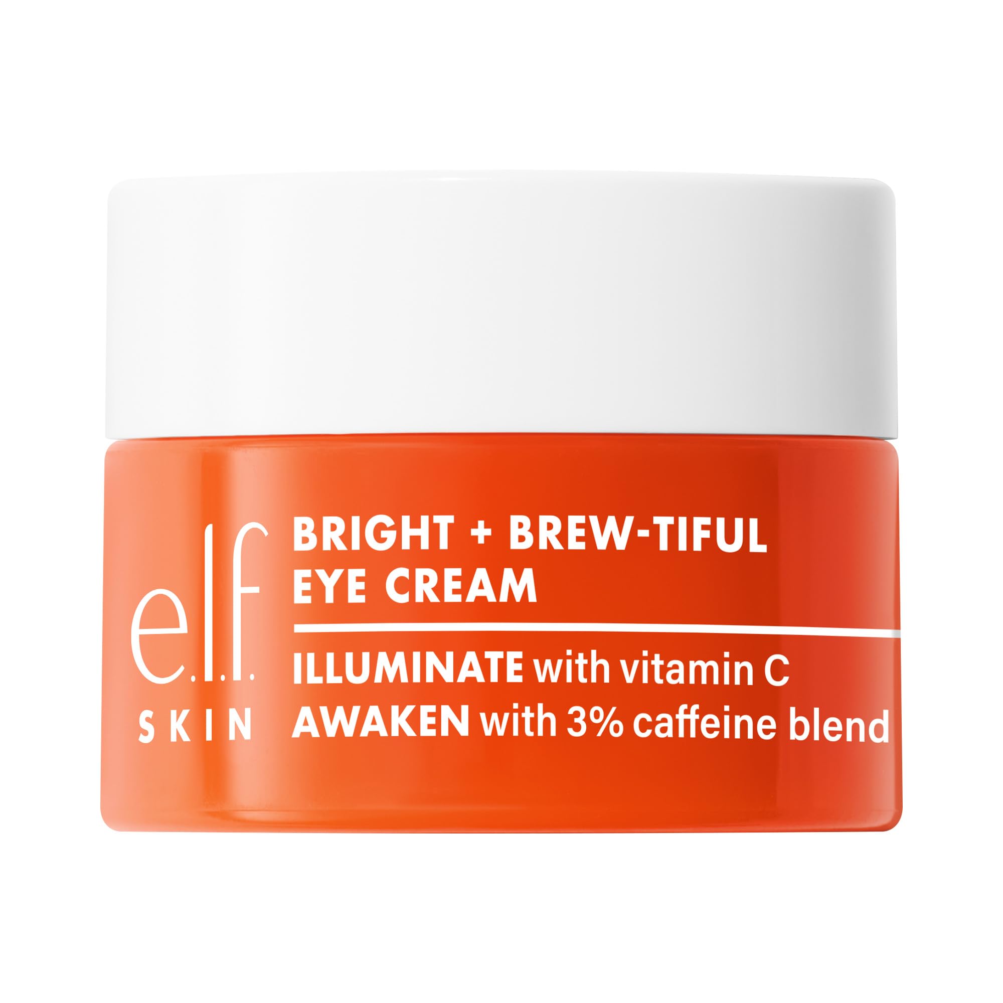 e.l.f. SKIN Bright + Brew-tiful Eye Cream Mini Tube - Portable Caffeine Brightening Formula