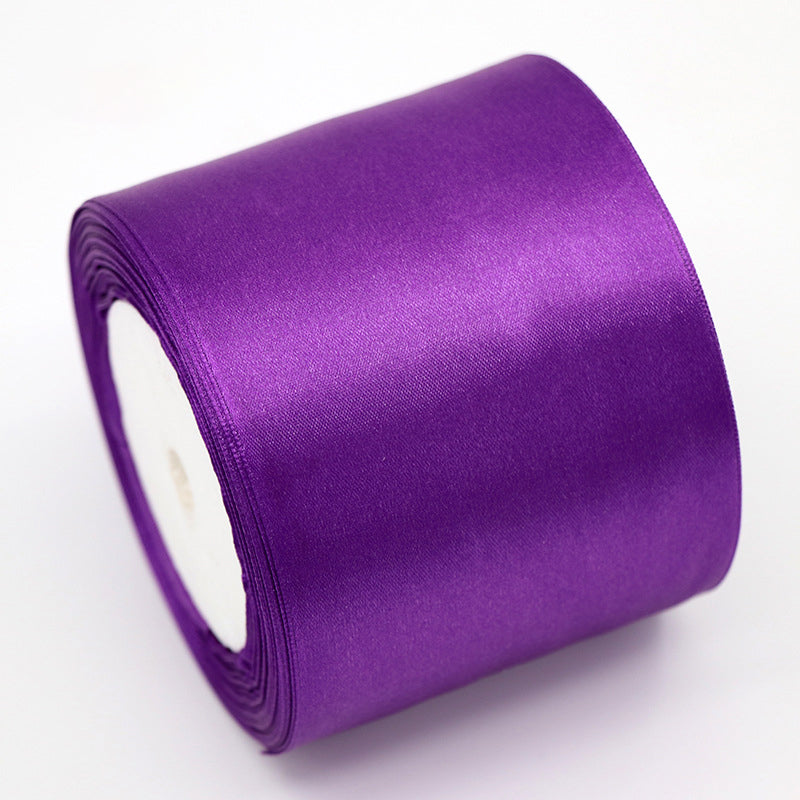 8cm Silk Ribbon Roll 25 Yards Wedding Gift Wrapping DIY Craft Decoration