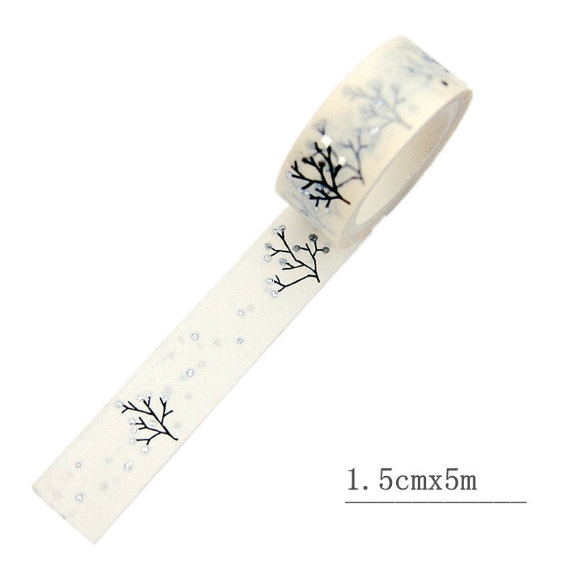 Japanese Washi Tape Gold Foil Christmas New Year Decorative Masking Tape