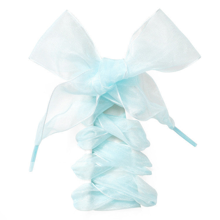 Transparent Lace Shoelaces Wide Organza Shoe Laces 110cm Fashion Ribbon