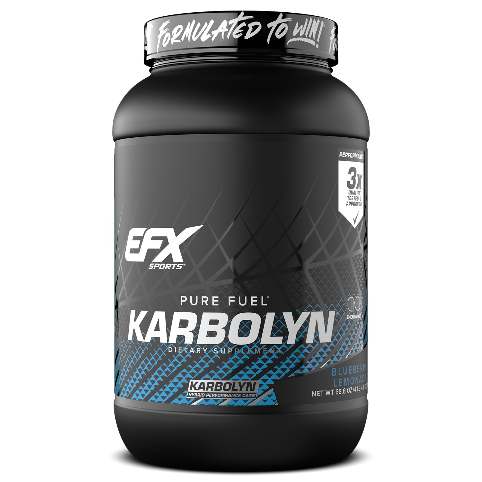 EFX Sports Karbolyn Fuel carbohydrate powder intra workout energy recovery blueberry lemonade 36 servings