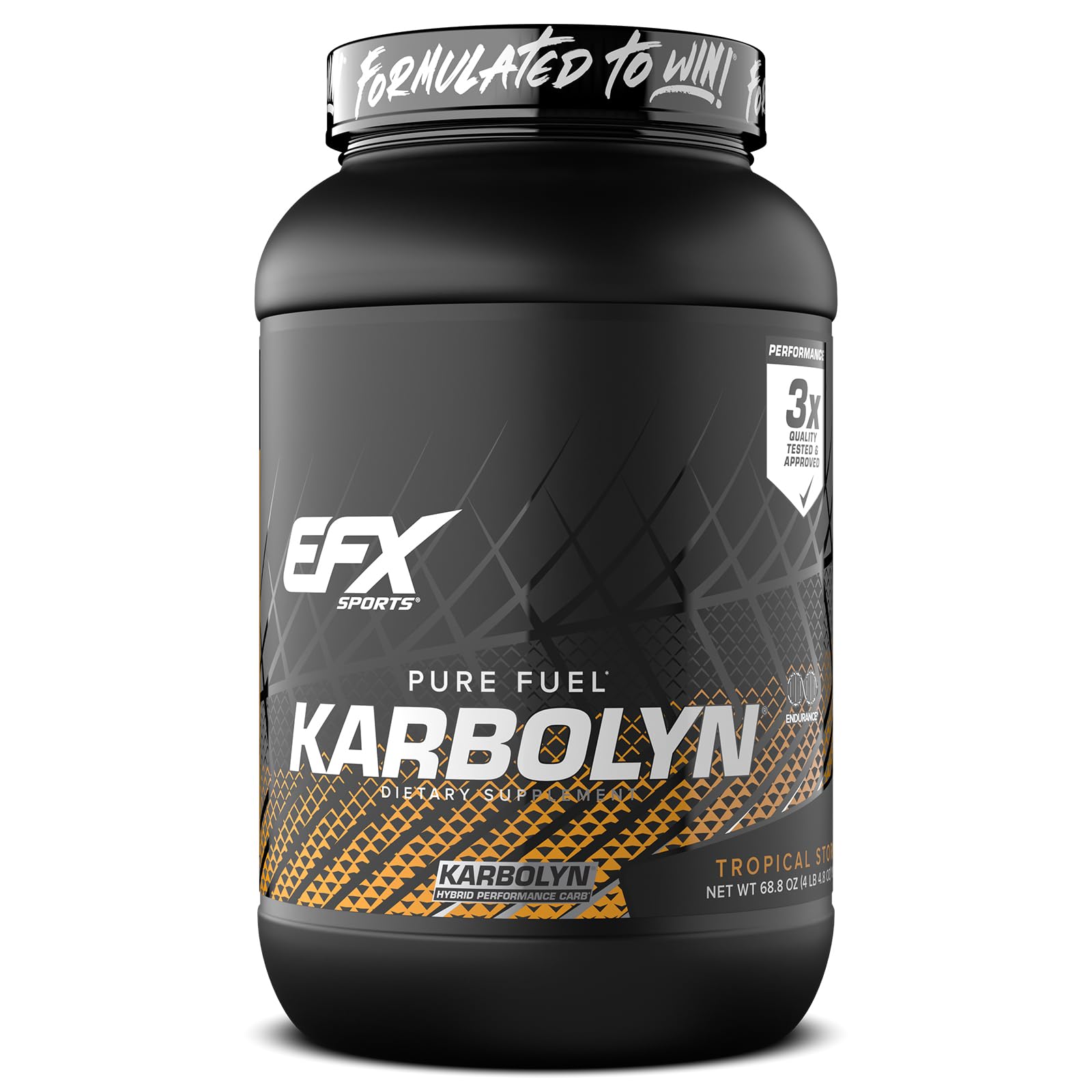 EFX Sports Karbolyn Fuel carbohydrate powder intra workout energy recovery supplement tropical storm 37 servings