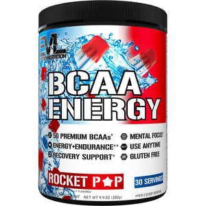 EVL BCAAs energy powder rocket pop amino acids caffeine pre workout recovery drink