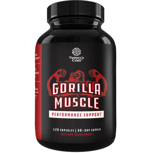 Extra strength herbal testosterone booster for men with Tongkat Ali, Maca Root, Horny Goat Weed and Saw Palmetto supporting muscle growth, stamina and strength