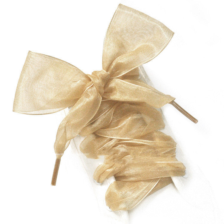 Transparent Lace Shoelaces Wide Organza Shoe Laces 110cm Fashion Ribbon