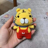 DIY Crochet Keychain Kit Cute Cartoon Doll Key Ring Yarn Craft Set