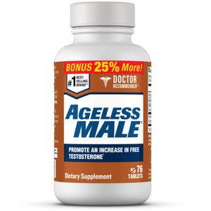 Free testosterone support supplement for men promoting energy, strength, stamina, vitality and muscle performance for male health