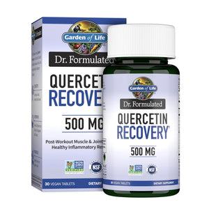 Garden of Life quercetin post workout recovery tablets zinc turmeric green tea joint support gluten free non GMO 30 tablets supplement