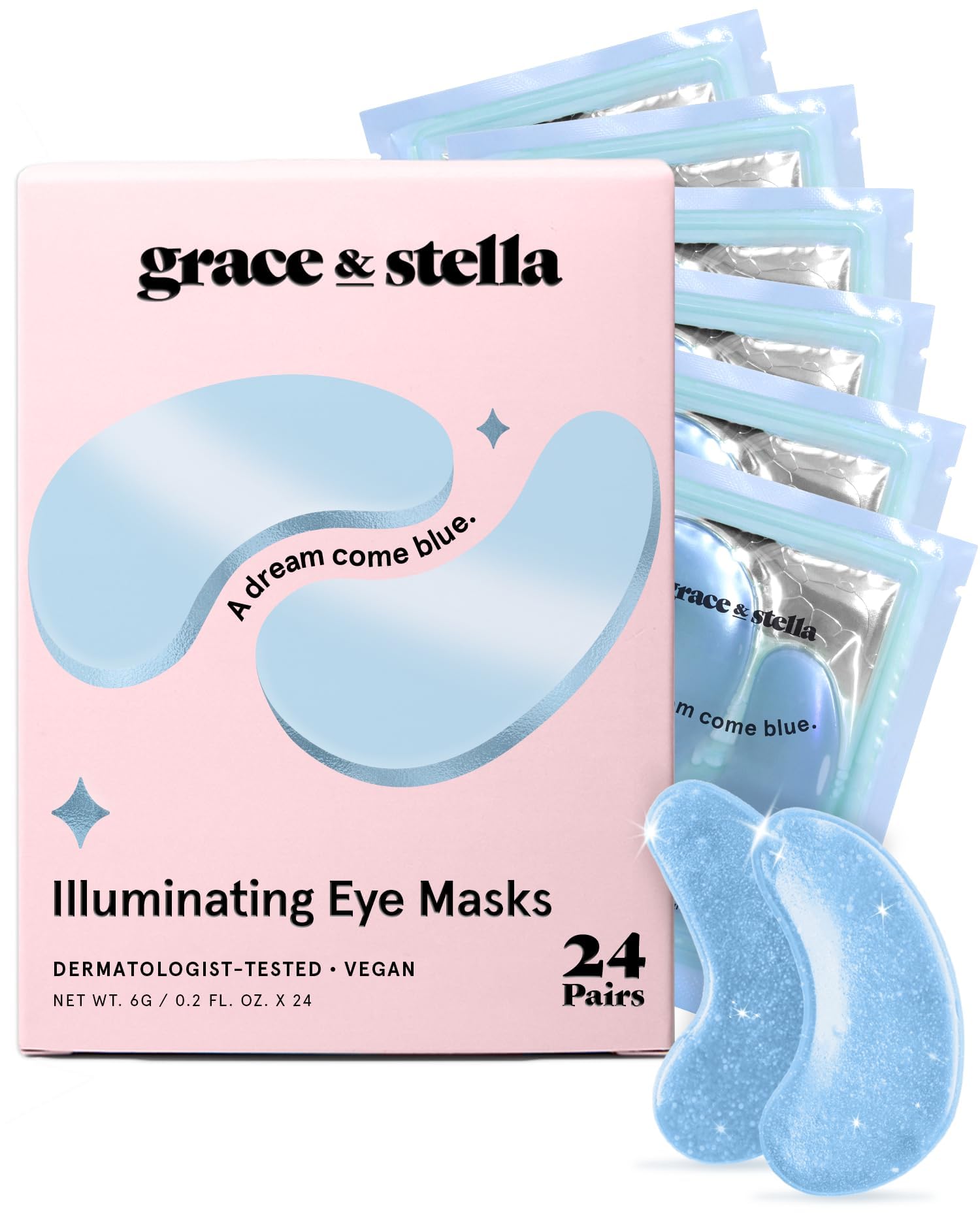 grace & stella Blue Under Eye Mask 24 Pairs